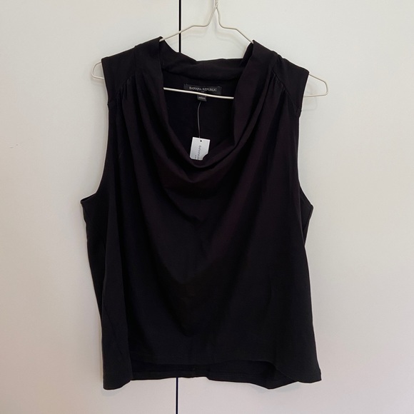 Cowl Neck Black Top - Picture 2 of 3